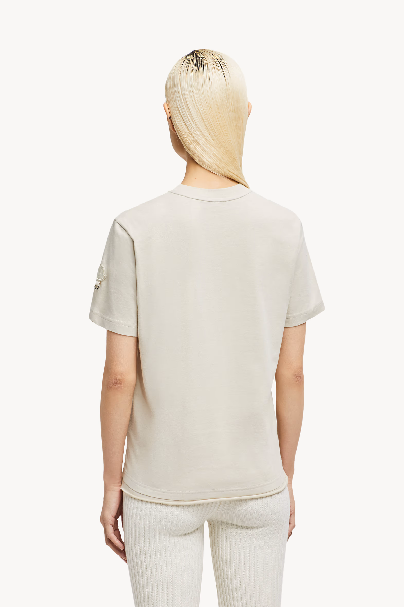 T-shirt en coton à œillet Moncler x Willow Smith Femmes Blanc Ivoire Moncler 5